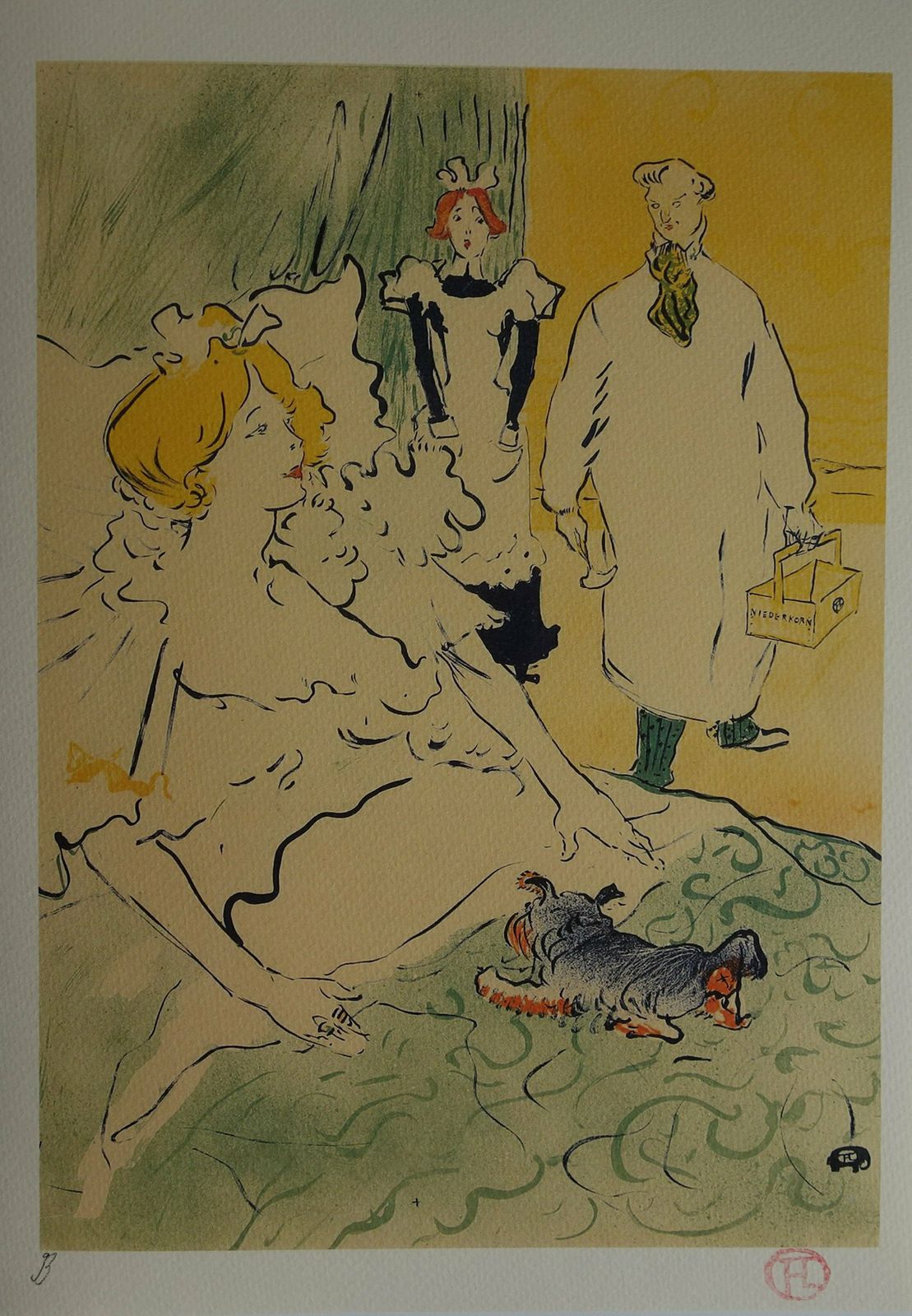 Fine Art Deco Post Impressionist Limited Edition Print, Henri De Toulouse Lautrec, Signed & Numbered photo vinterior