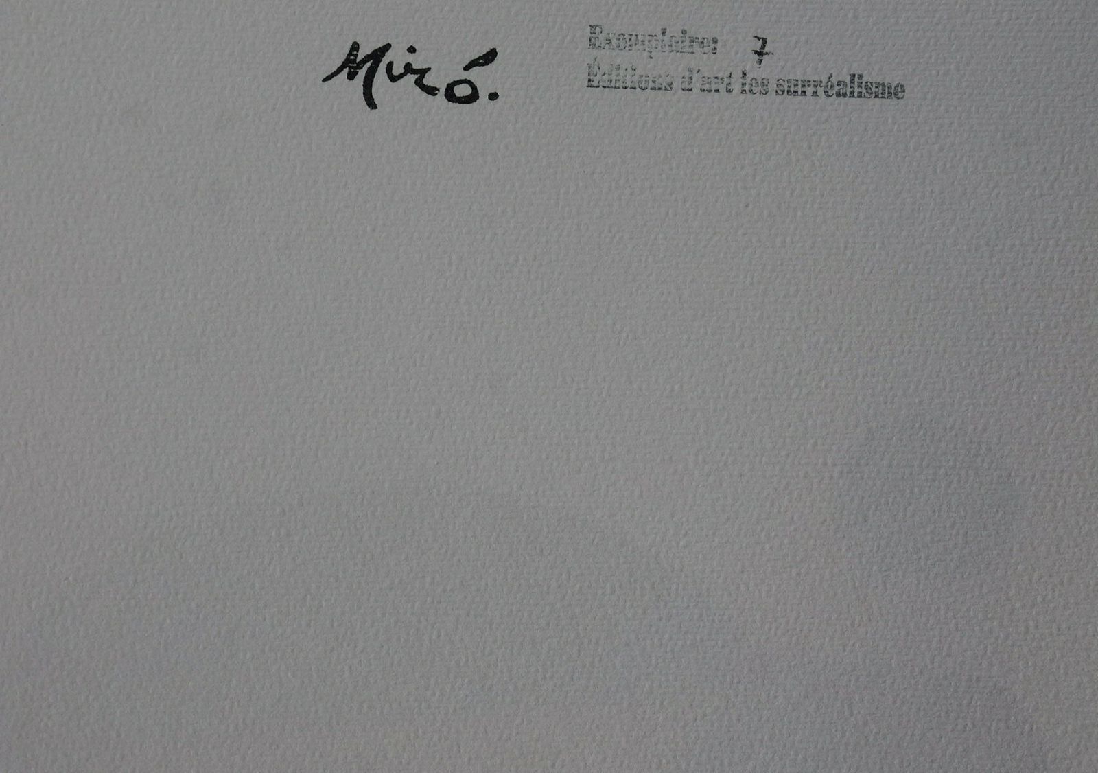 Fine Surrealist Limited Edition Print, Joan Miro, Signed & Numbered photo Art