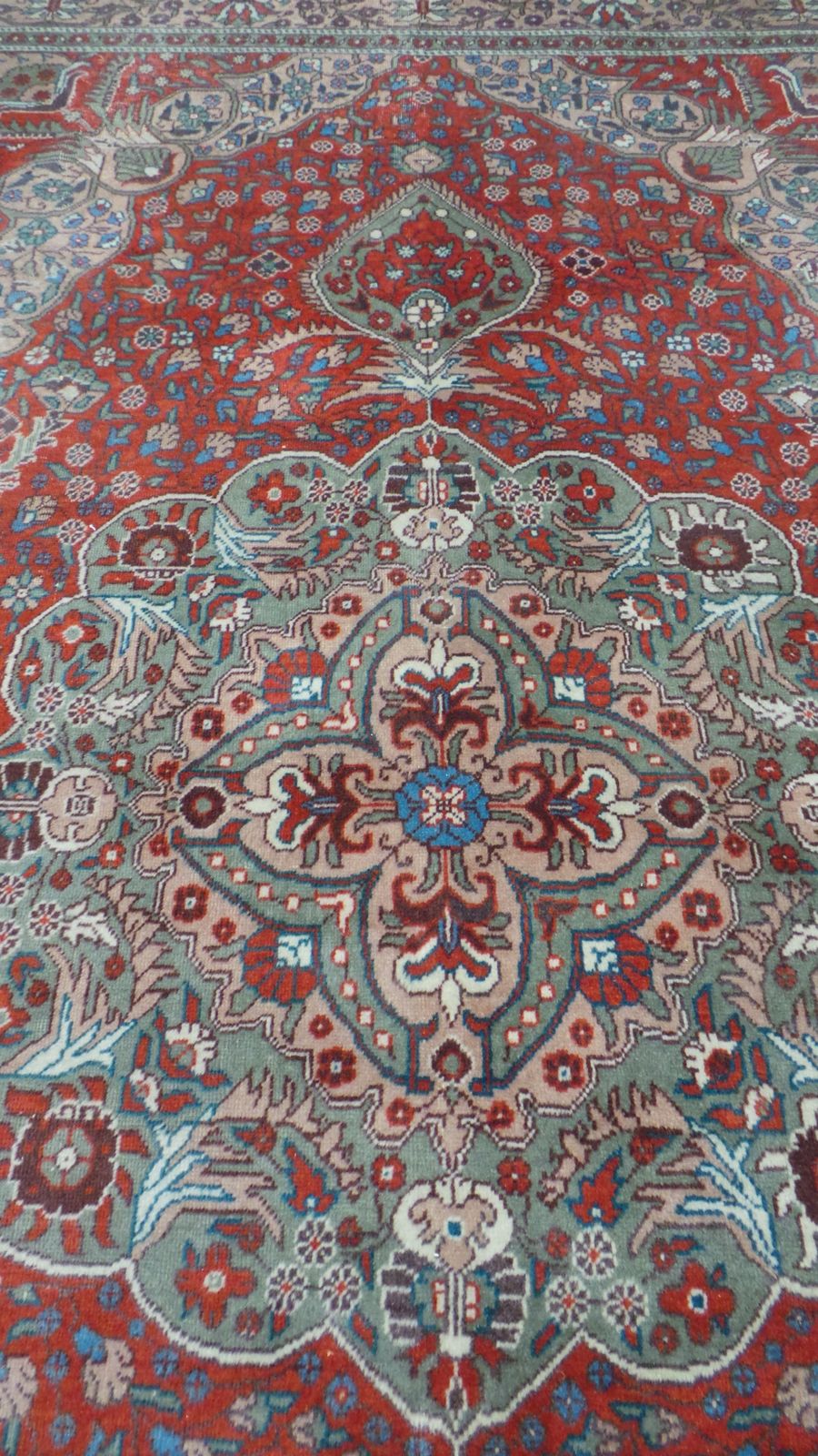 Large Turkish Hand Made Carpet Or Rug Vintage Kula 9ft 7" X 6ft 4" Stunning Geometric Design photo vinterior