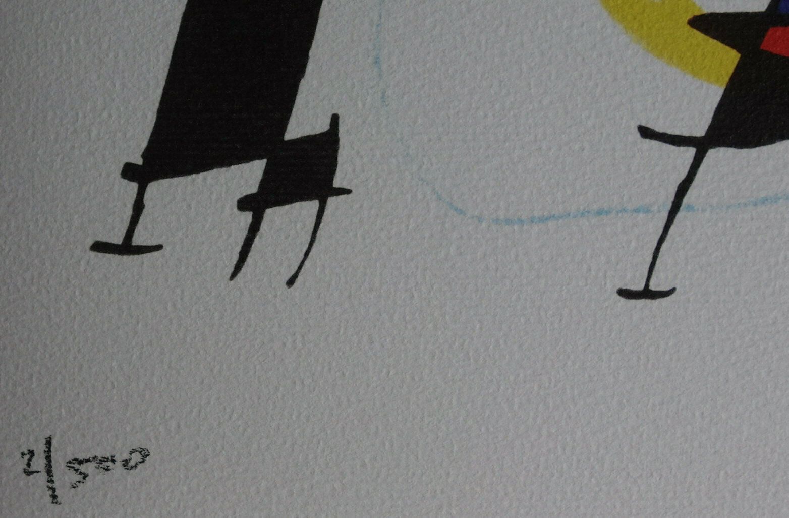 Fine Surrealist Limited Edition Print, Joan Miro, Signed & Numbered photo Art