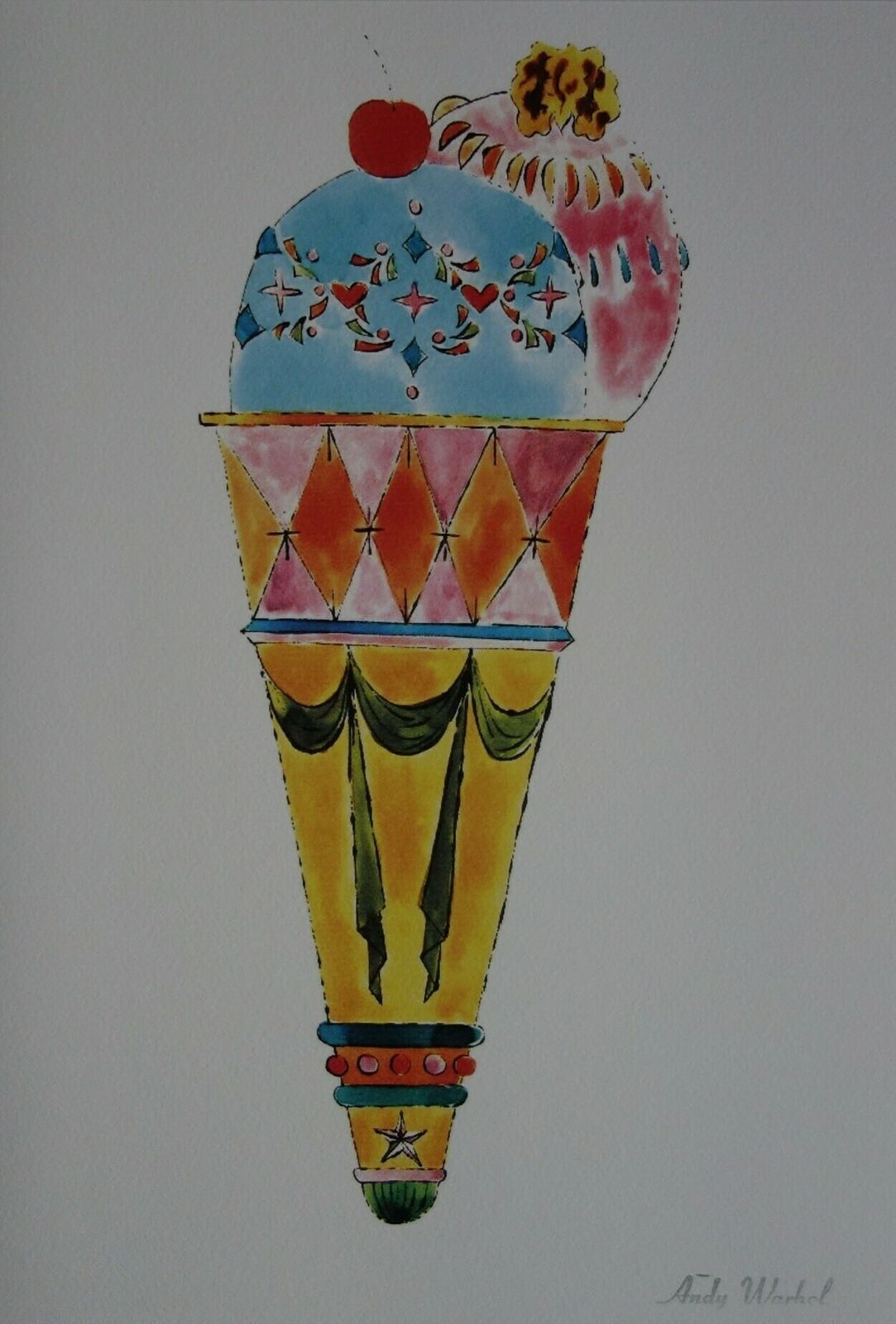 Fine Pop Art Limited Edition Print   Illustration   Ice Cream, Andy Warhol, Signed & Numbered