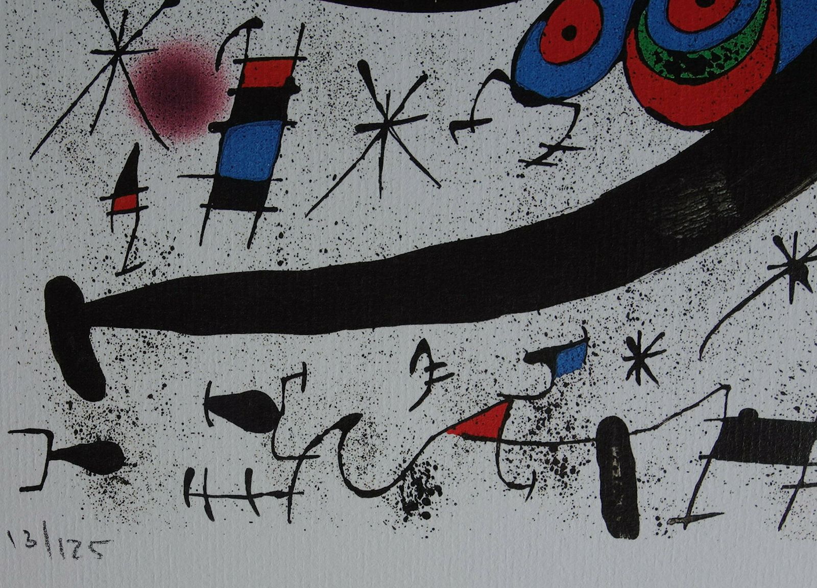 Fine Surrealist Limited Edition Print, Joan Miro, Signed & Numbered photo Art