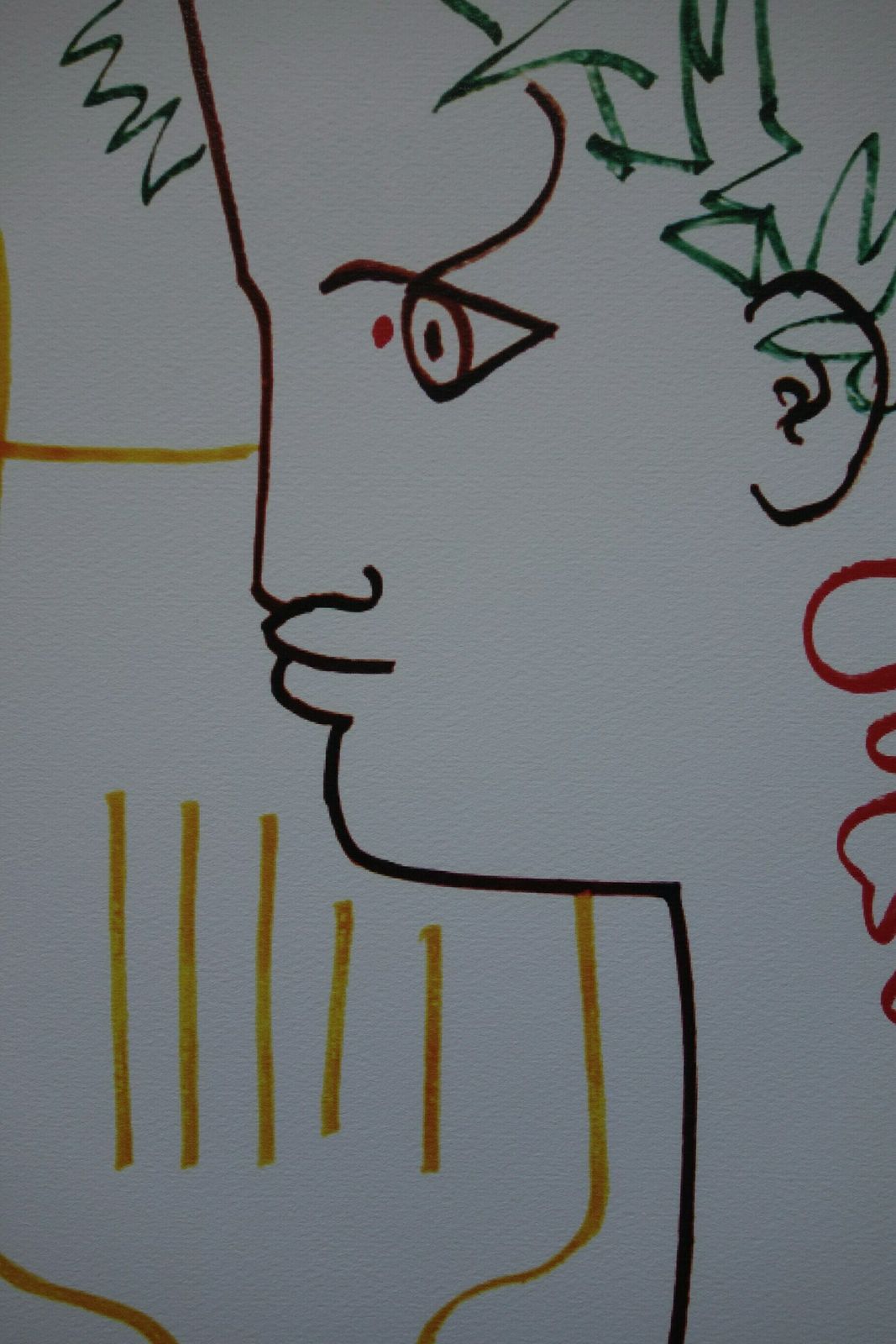 Rare Beautiful Limited Illustration Print   Portrait, Jean Cocteau, Signed, Numbered & Stamped photo for sale
