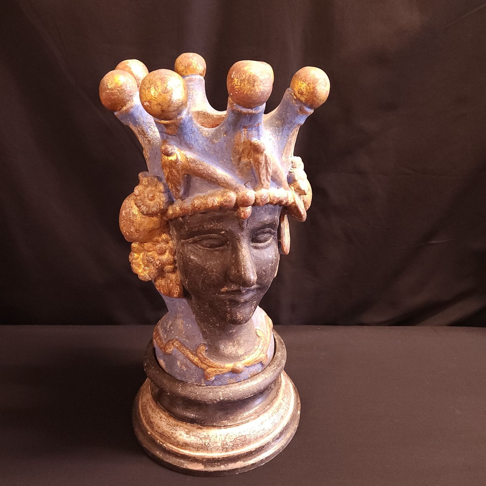 Italian, Antique Moro Kings/Queens Head, Circa 1820/1830 photo vinterior