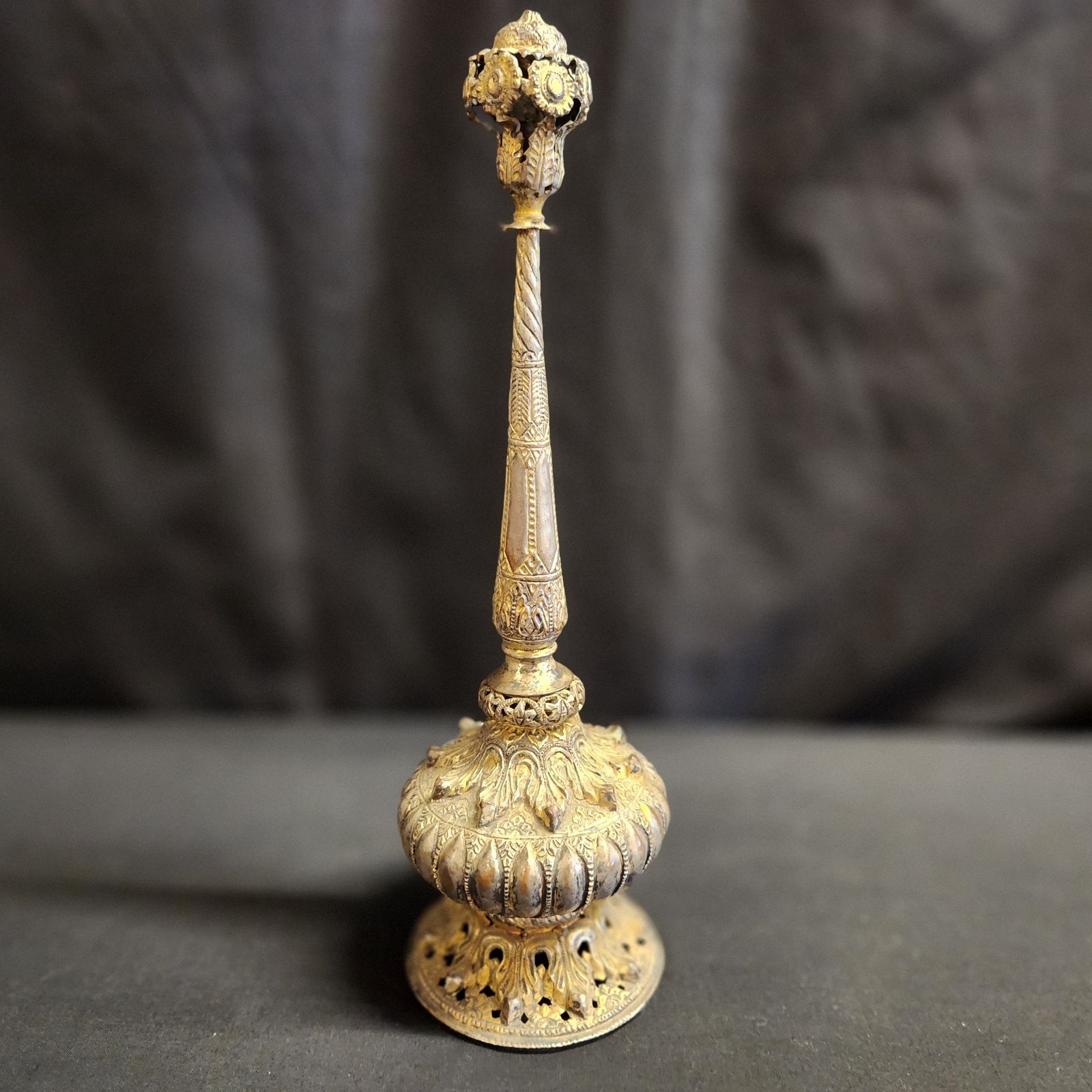 Italian, Tuscan Antique Ecclesiastical White Metal & Gilt Censer, Circa 1770/80
