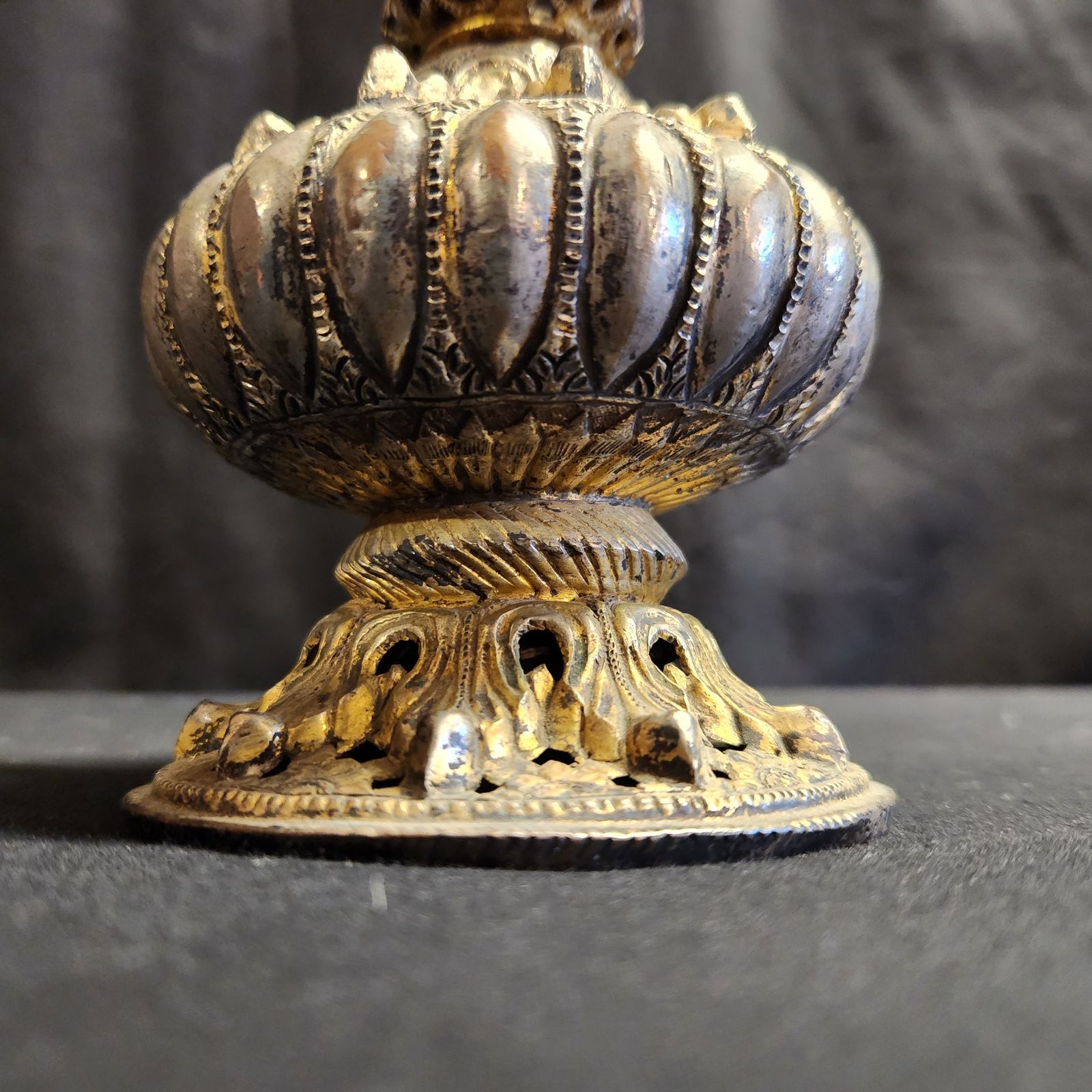Italian, Tuscan Antique Ecclesiastical White Metal & Gilt Censer, Circa 1770/80 photo 995.0