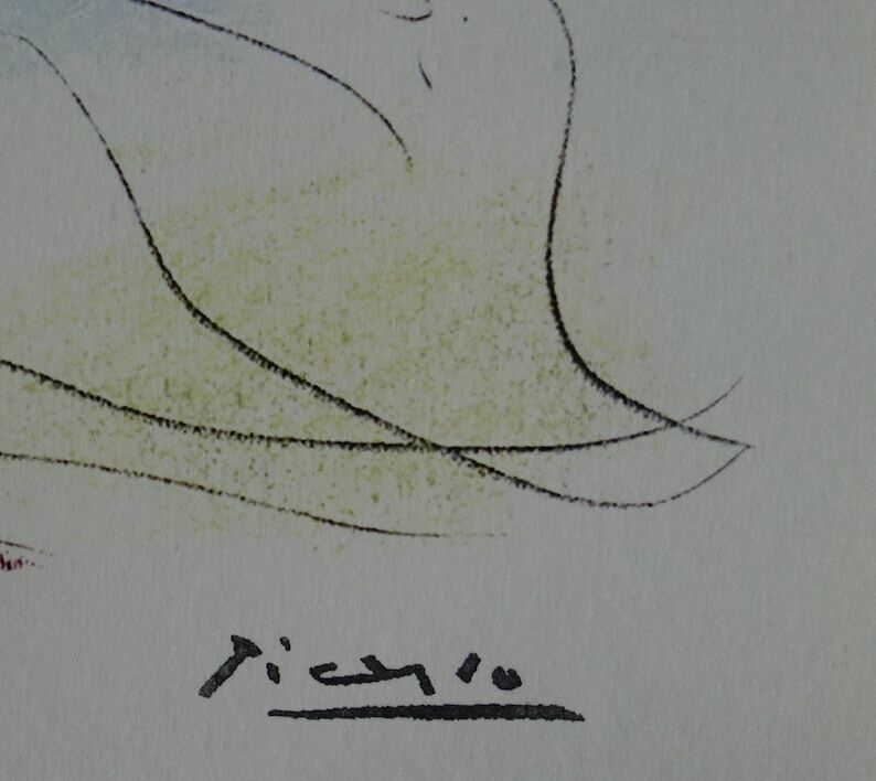 Fine Cubist Limited Edition Print   Nude, Pablo Picasso, Signed & Stamped photo Art