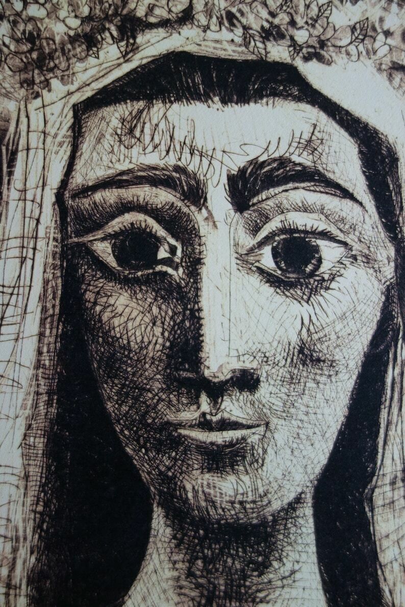 Fine Cubist Limited Edition Print   Buste De Femme, Pablo Picasso, Hand Signed & Stamped photo for sale
