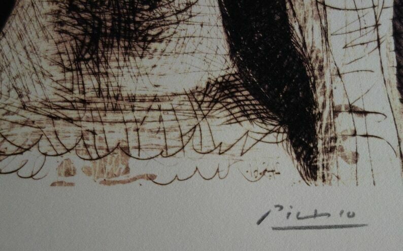 Fine Cubist Limited Edition Print   Buste De Femme, Pablo Picasso, Hand Signed & Stamped photo Art