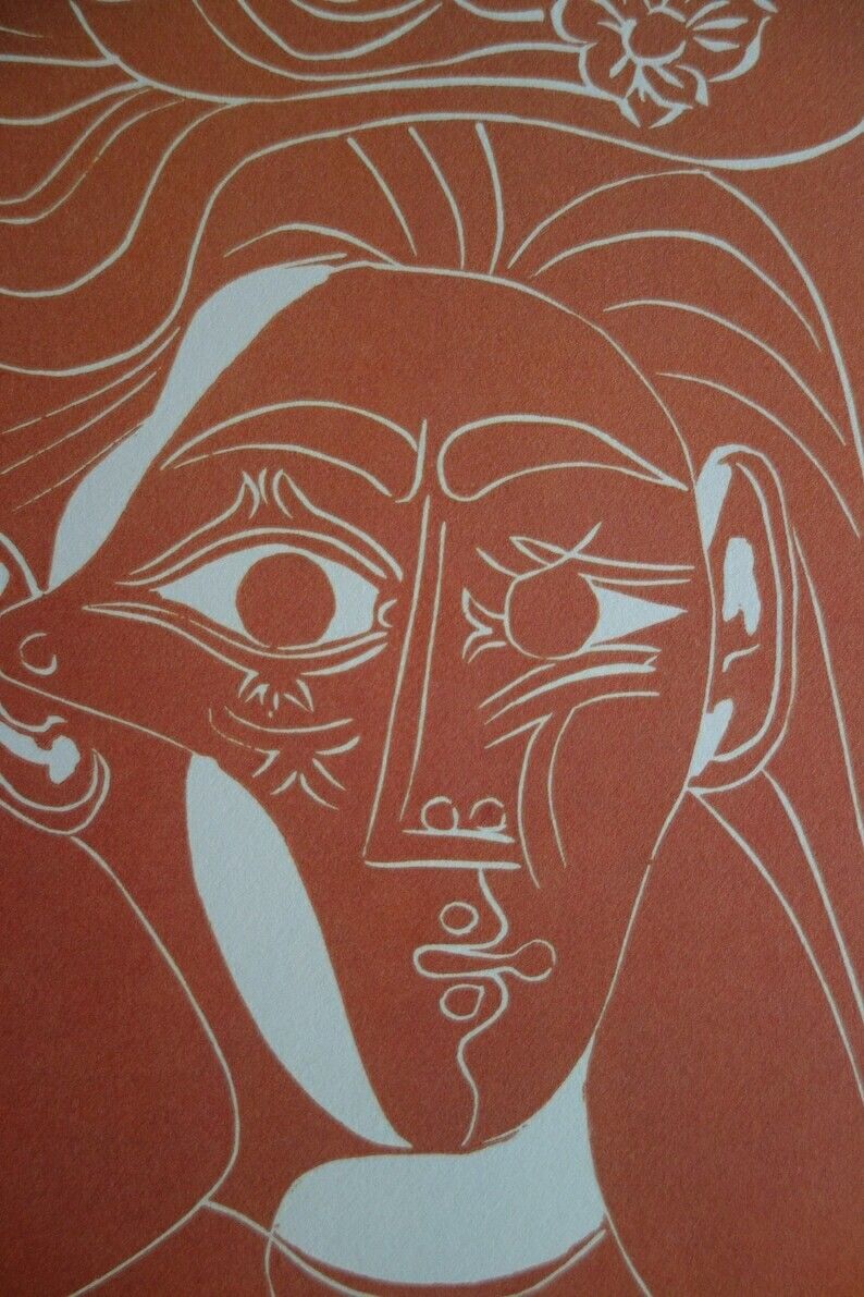Fine Cubist Limited Edition Print   Buste De Femme, Pablo Picasso, Hand Signed & Stamped photo Art