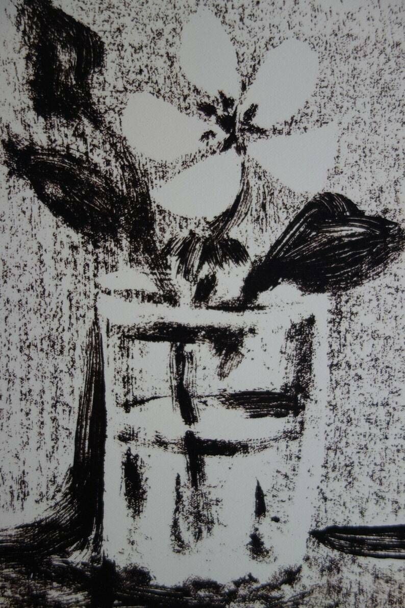Fine Cubist Limited Edition Print – Still Life   Vase Of Flowers, Pablo Picasso, Signed & Numbered photo furniture