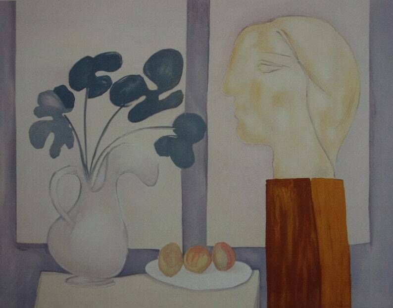 Fine Cubist Limited Edition Print – Still Life, Pablo Picasso, Signed & Numbered photo furniture