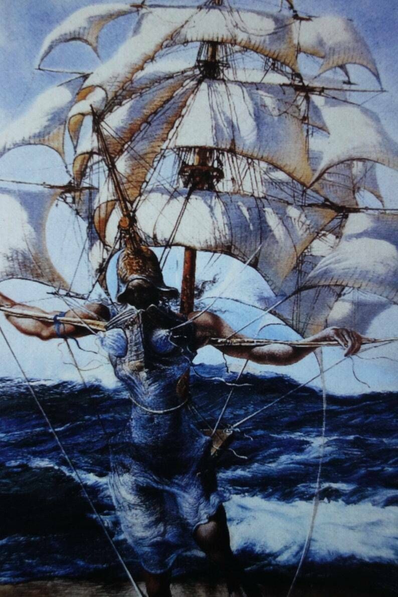 Fine Surrealist Edition Print   Man With Ship, Salvador Dali, Signed & Numbered photo furniture