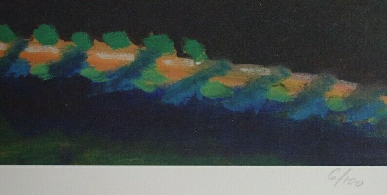 Fine Abstract Limited Edition Print – Landscape With Train, Wassily Kandinsky, Signed & Numbered photo Art