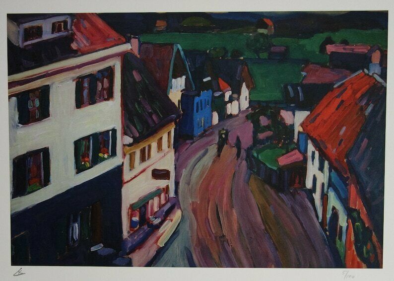 Fine Abstract Limited Edition Print – Landscape, Wassily Kandinsky, Signed & Numbered