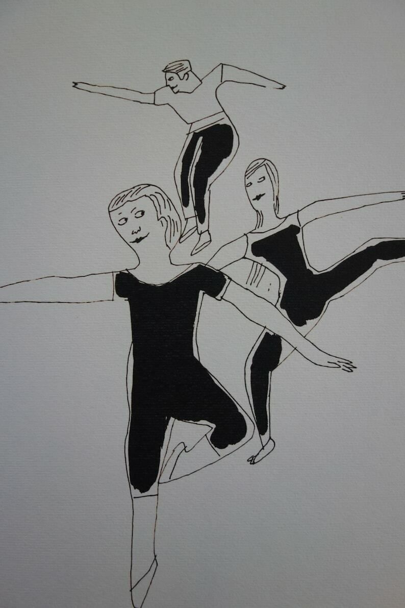 Fine Pop Art Limited Edition Print   Illustration   Dancers, Andy Warhol, Signed & Numbered photo furniture