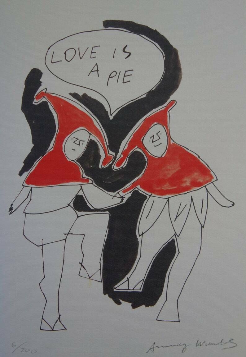 Fine Pop Art Limited Edition Print   Illustration   Love, Andy Warhol, Signed & Numbered