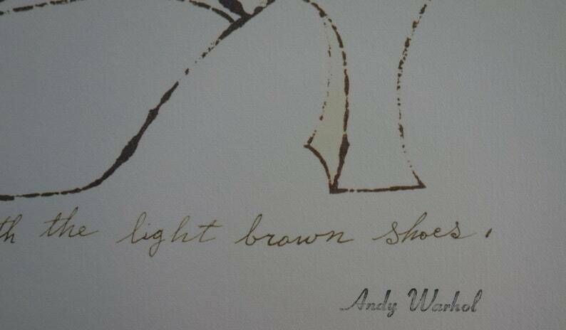Fine Pop Art Limited Edition Illustration Print   Shoe, Andy Warhol, Signed & Stamped photo for sale