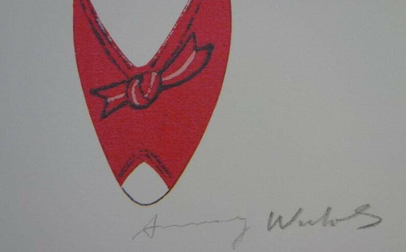 Fine Pop Art Limited Edition Illustration Print   Shoe, Andy Warhol, Signed & Stamped With Estate Stamp, Trial Proof photo 252.0