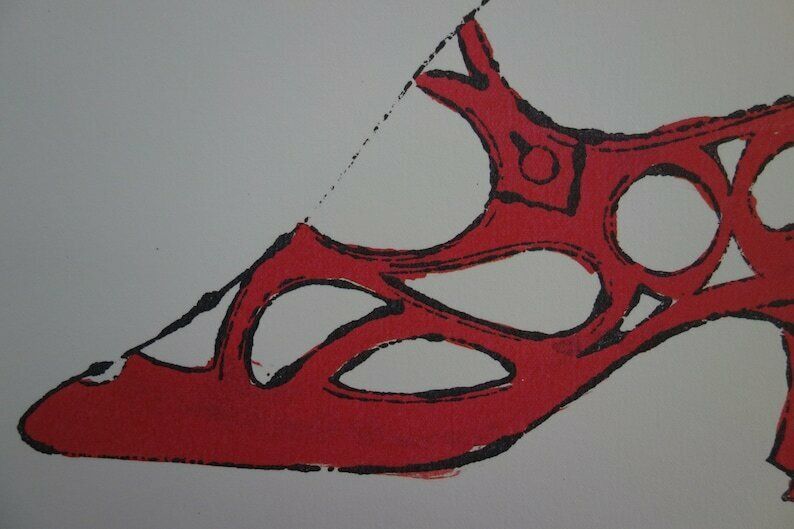 Fine Pop Art Limited Edition Illustration Print   Shoe, Andy Warhol, Signed & Stamped photo furniture