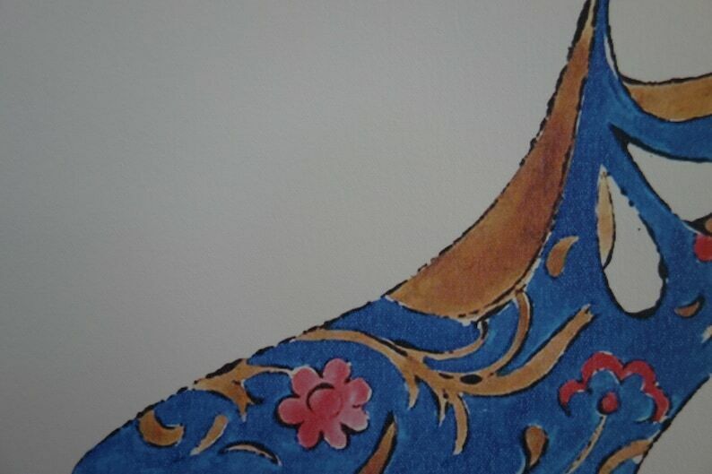 Fine Pop Art Limited Edition Illustration Print   Shoe, Andy Warhol, Signed & Stamped With Estate Stamp, Trial Proof photo furniture
