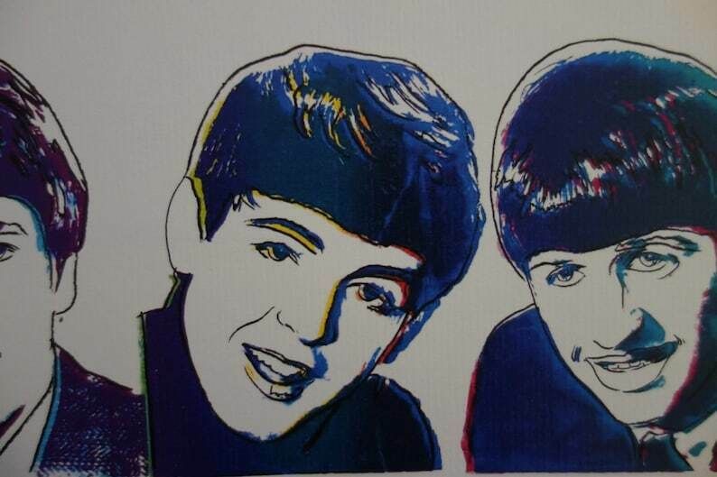 Fine Pop Art Edition Trial Proof Print – Beatles, Andy Warhol, Signed & Stamped With Estate Stamp photo for sale