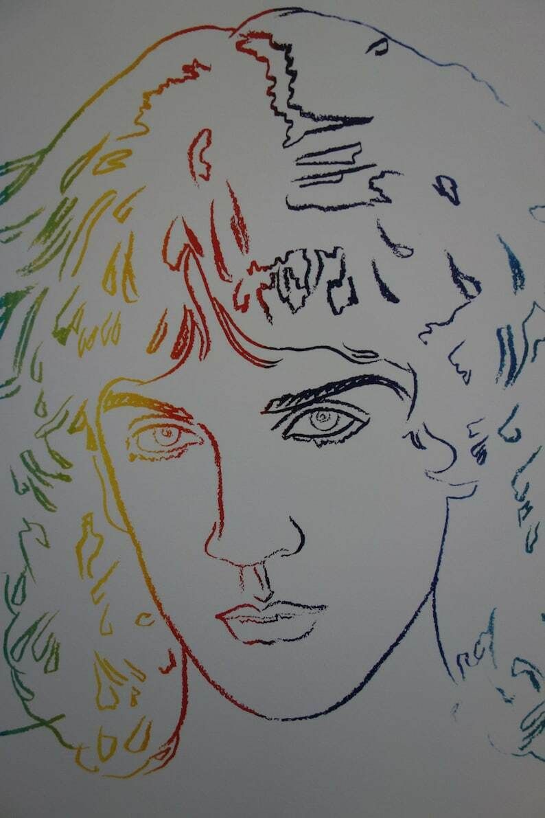 Fine Pop Art Limited Edition Print – Celebrity Portrait Series   Rockstar, Andy Warhol, Signed & Numbered photo furniture