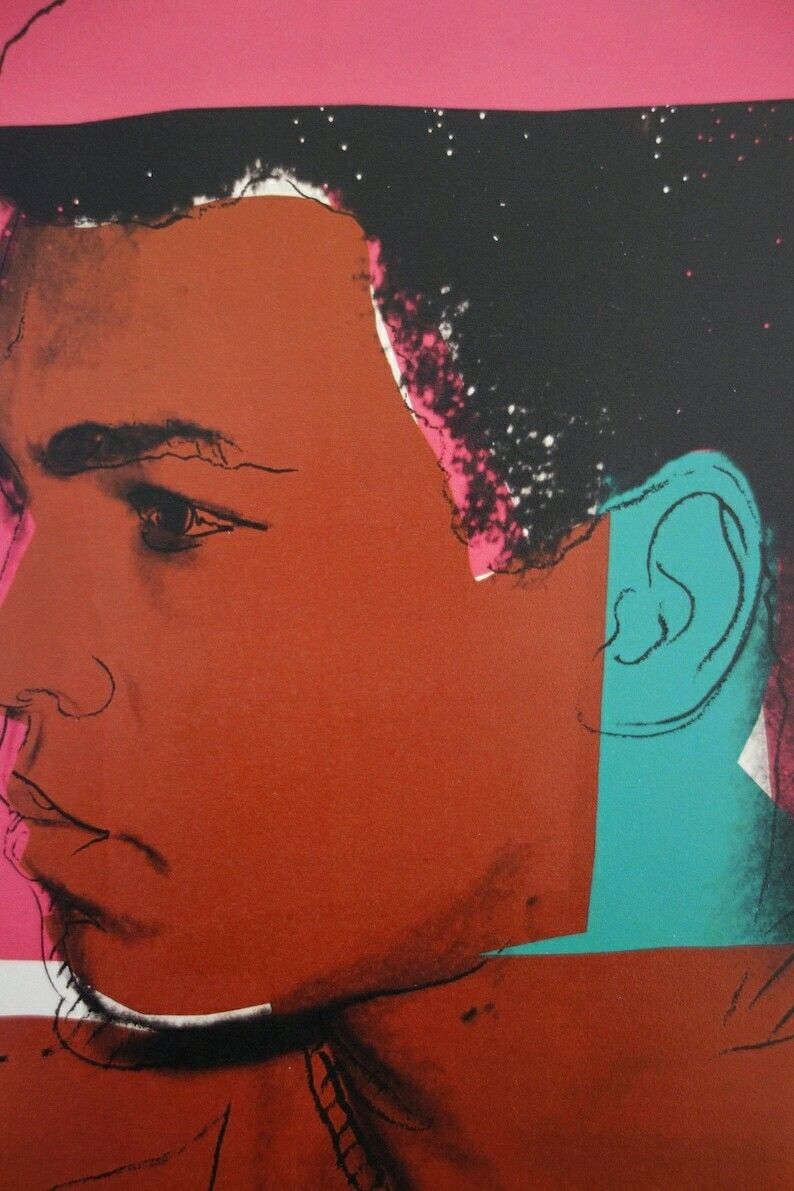 Fine Pop Art Limited Edition Print – Muhammad Ali, Andy Warhol, Signed & Numbered photo furniture