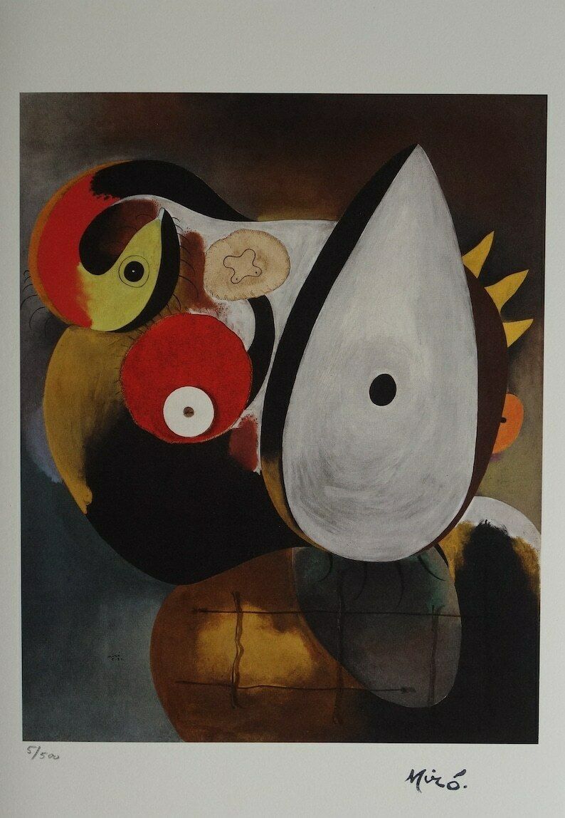Fine Surrealist Limited Edition Print, Joan Miro, Signed & Numbered photo buy