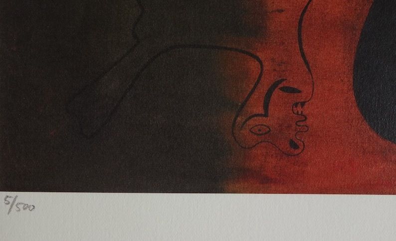 Fine Surrealist Limited Edition Print, Joan Miro, Signed & Numbered photo Art