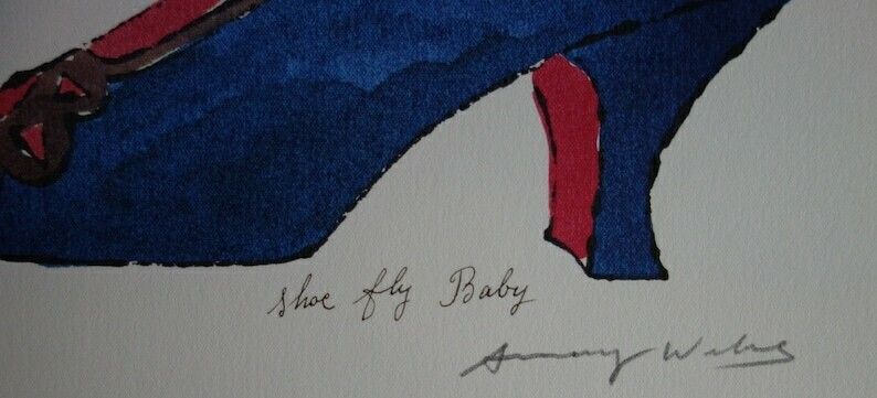 Fine Pop Art Limited Edition Illustration Print   Shoe, Andy Warhol, Signed & Stamped With Estate Stamp photo 242.0