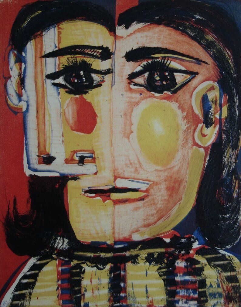 Fine Cubist Limited Edition Print   Buste De Femme, Pablo Picasso, Signed & Stamped photo furniture