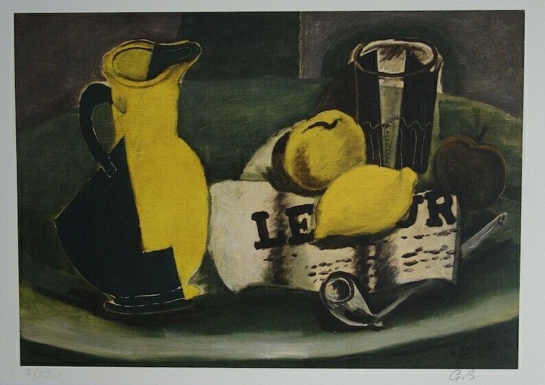 Fine Cubist Limited Edition Print – Still Life, Georges Braque, Signed & Numbered