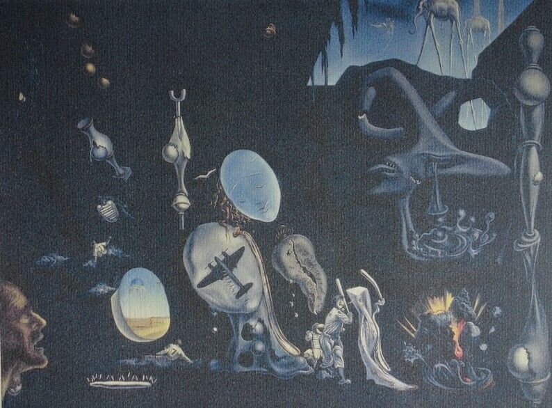 Fine Surrealist Edition Print, Salvador Dali, Signed & Stamped photo furniture