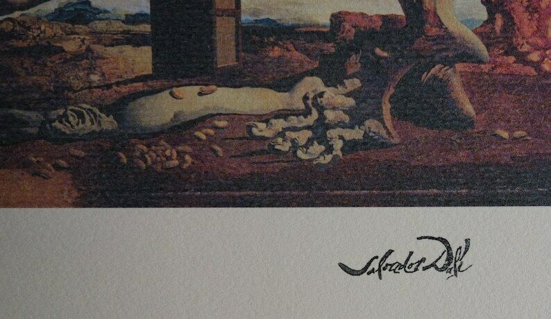 Fine Surrealist Limited Edition Print, Salvador Dali, Signed & Numbered In Pencil photo Art