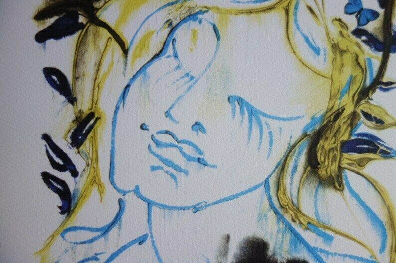 Fine Surrealist Limited Edition Print, Surreal Portrait, Salvador Dali, Signed & Numbered In Pencil photo vinterior