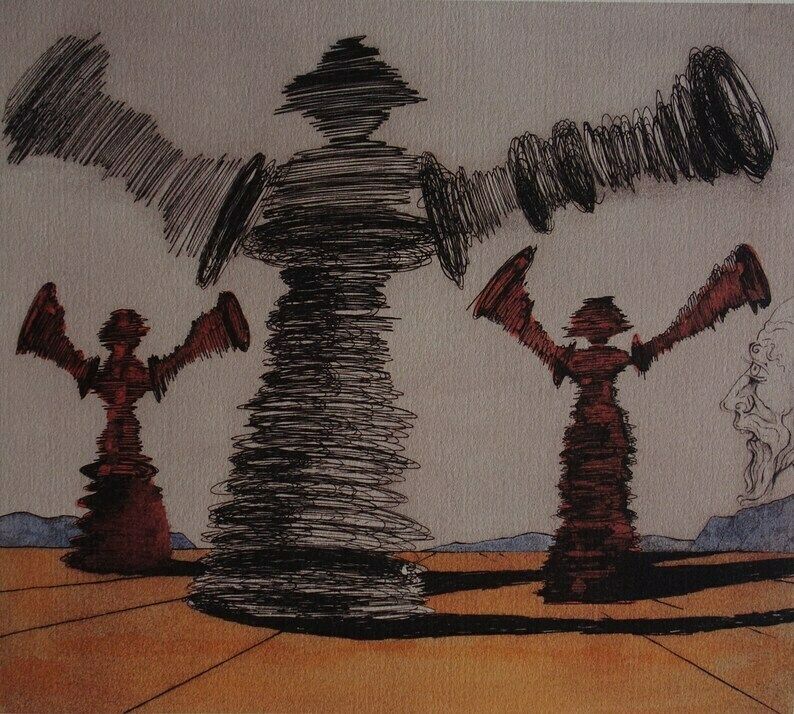 Fine Surrealist Limited Edition Print, Salvador Dali, Signed & Numbered In Pencil photo furniture