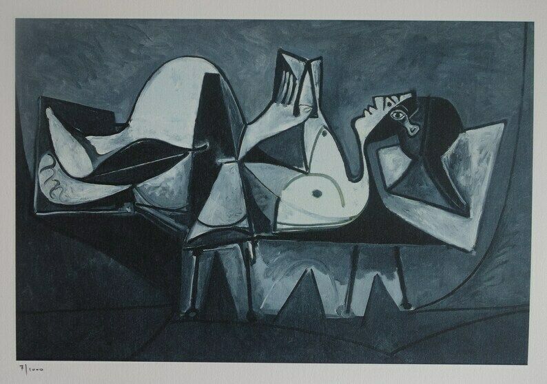 Fine Cubist Limited Edition Print   Portrait Of A Woman, Nude, Pablo Picasso, Signed & Numbered photo vinterior