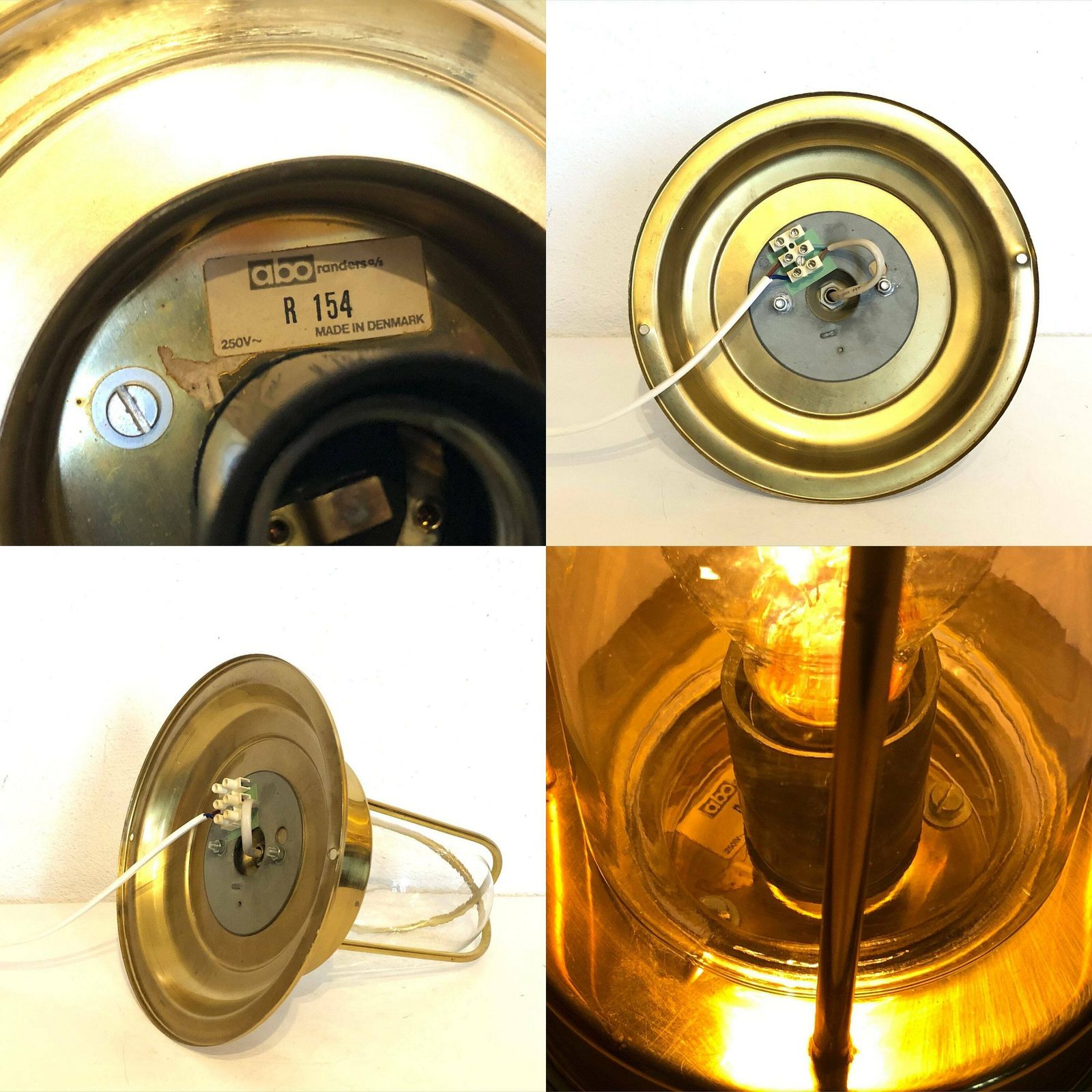 photo furniture Danish Mid Century Modern Glass And Brass Wall Or Table Lamp   Design From Abo, Randers