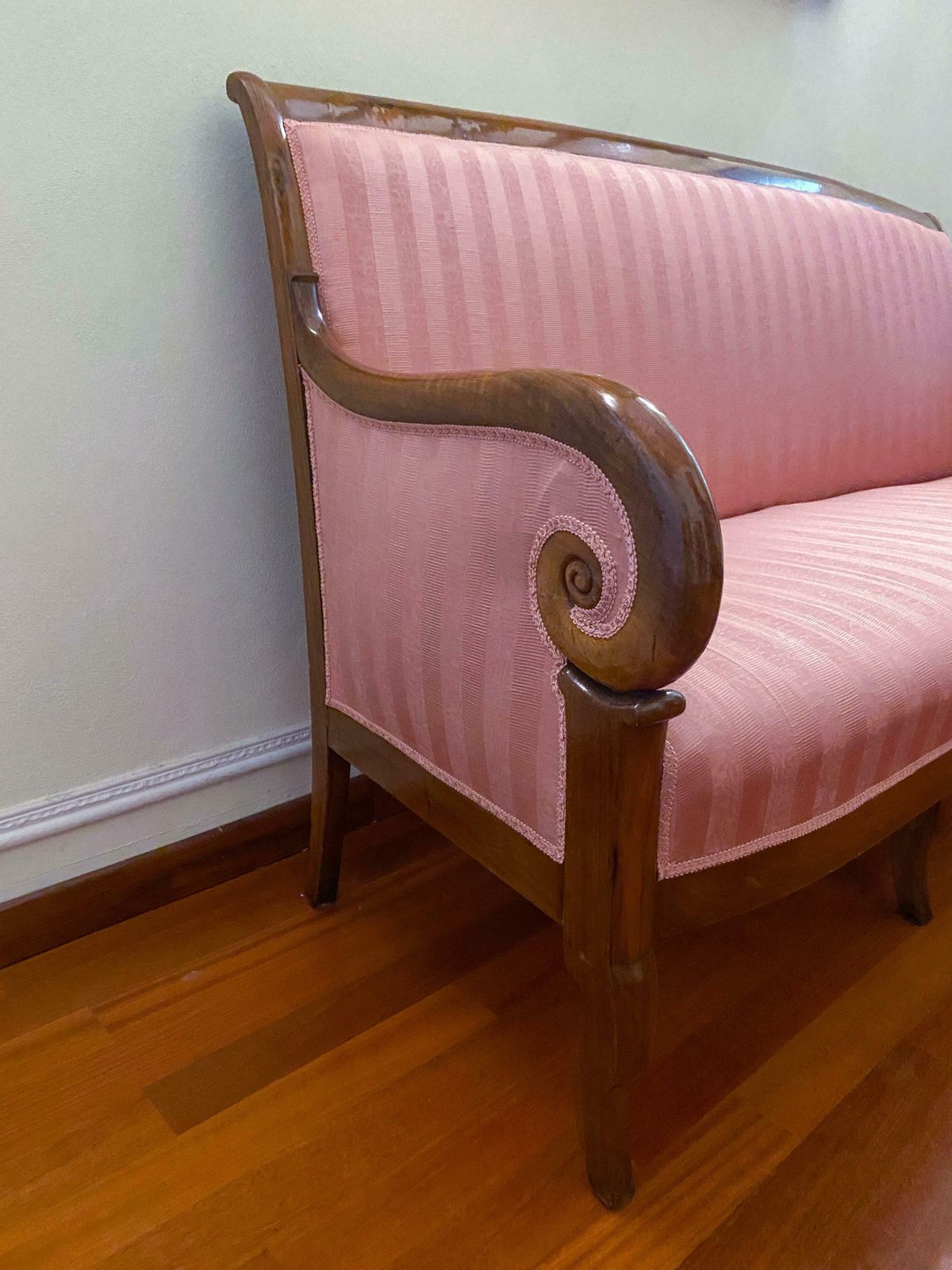 Antique Restoration Era Walnut Sofa, France 1830s photo buy