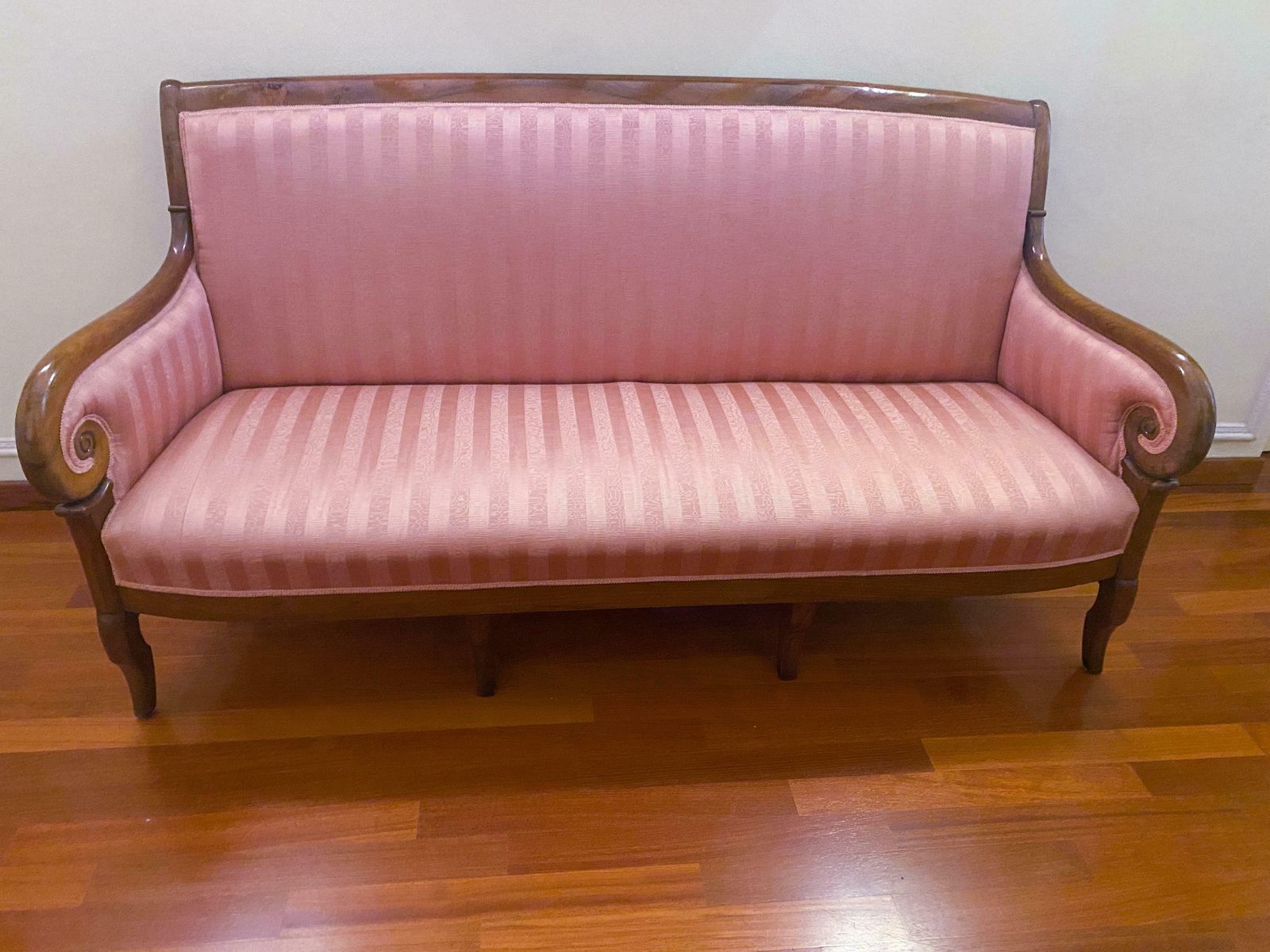 2758.0 Antique Restoration Era Walnut Sofa, France 1830s photo