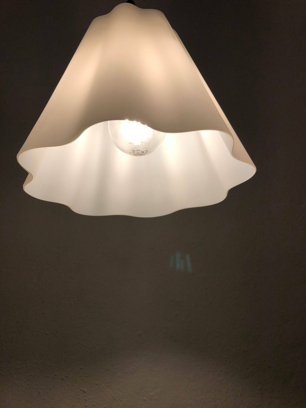 Pair Of Postmodern Italian Ceiling Lamps In White Glass   Design By Fabbian photo 393.0