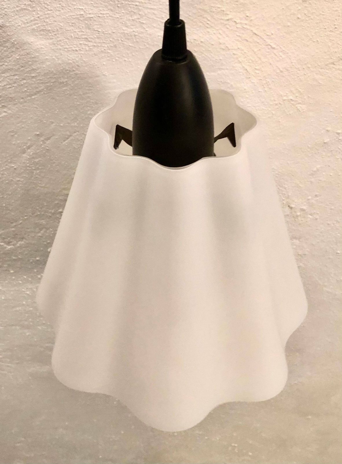 Pair Of Postmodern Italian Ceiling Lamps In White Glass   Design By Fabbian photo vinterior