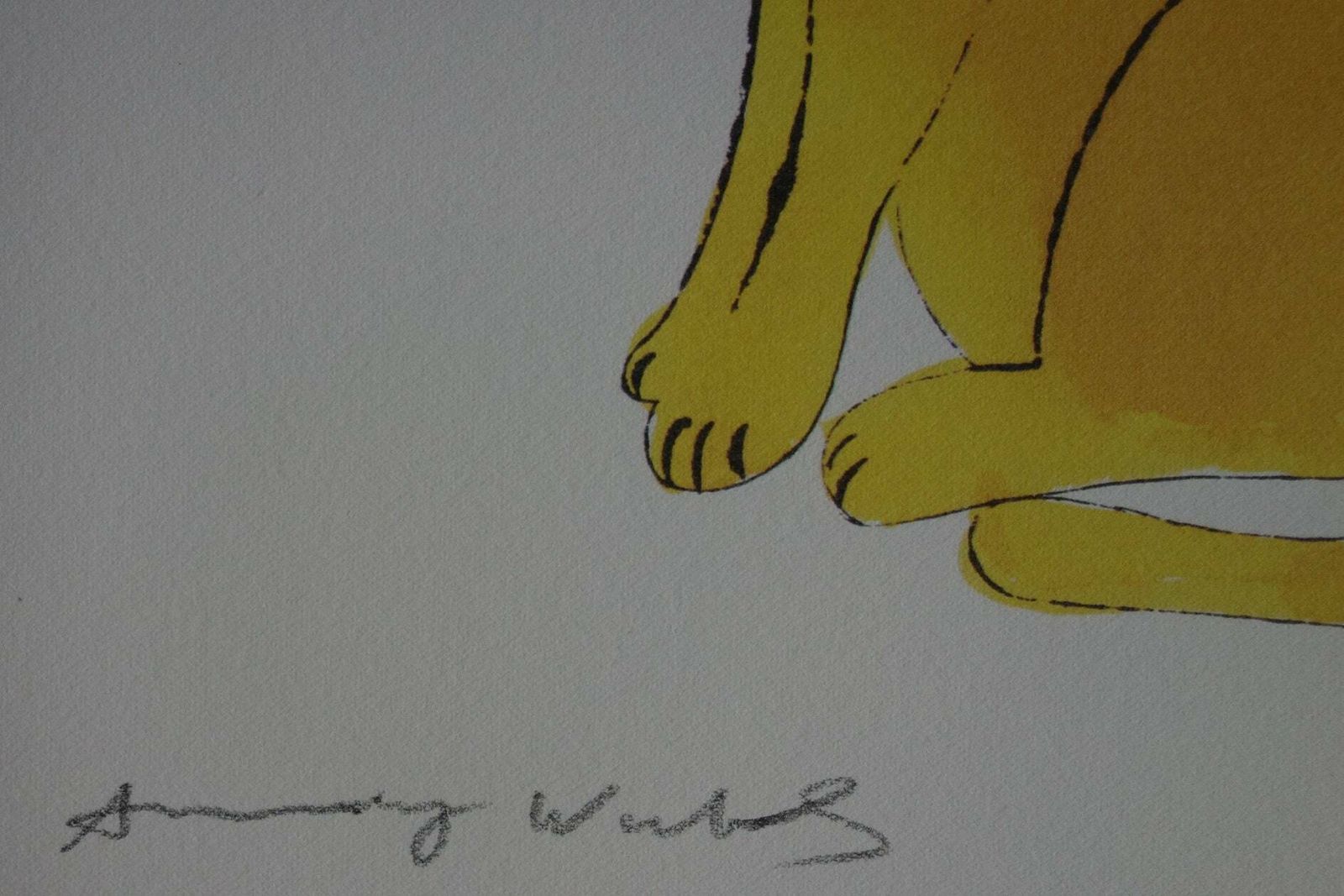Fine Pop Art Limited Edition Print   Illustration   Cat, Andy Warhol, Signed, Numbered & Stamped With Estate Stamp photo Art