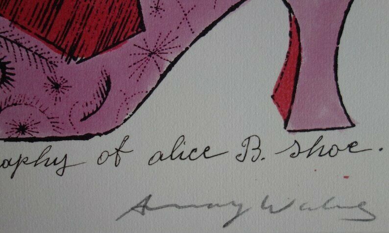 Fine Pop Art Illustration Print   Shoe, Andy Warhol, Signed & Stamped With Estate Stamp photo Art