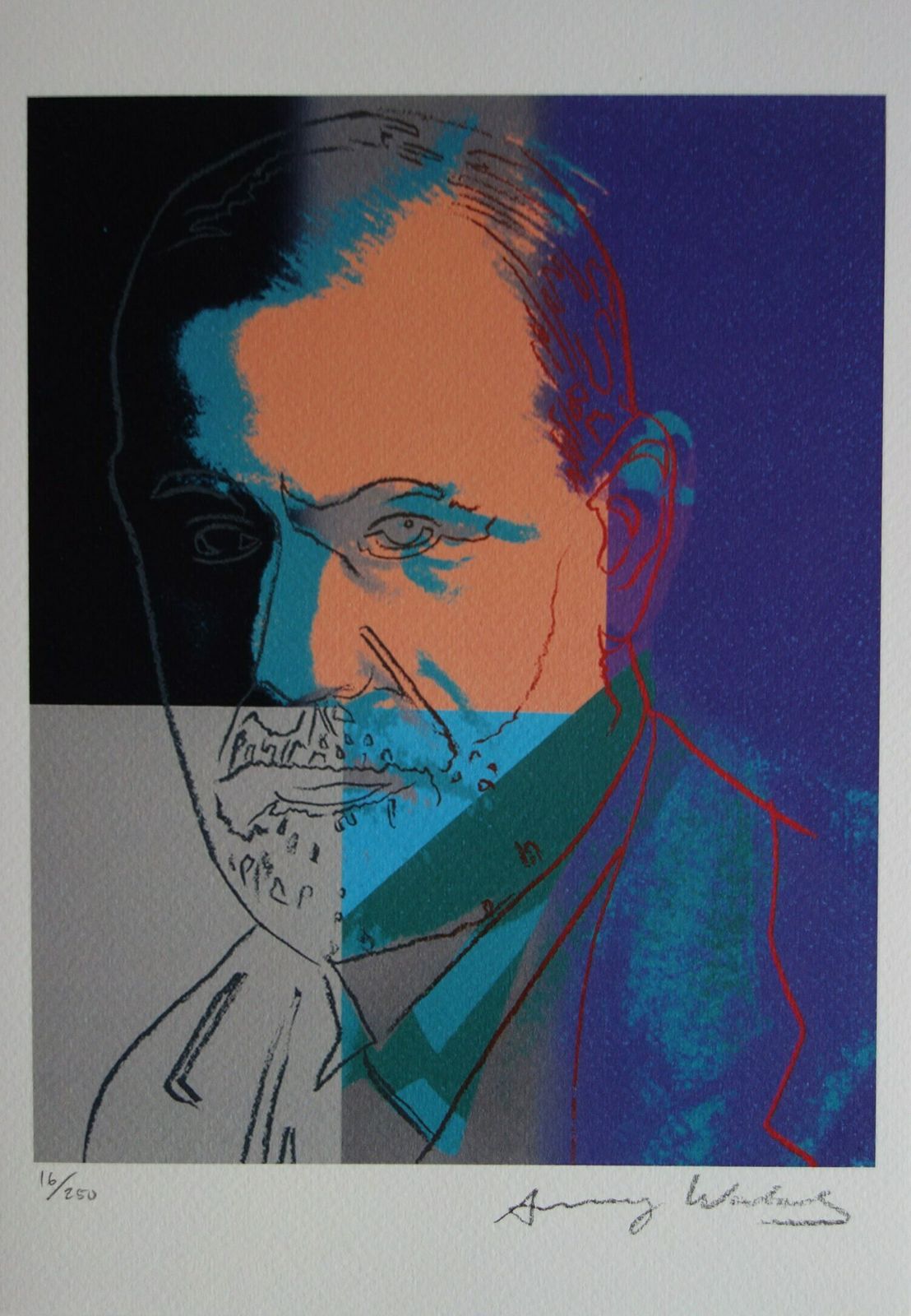 Fine Pop Art Limited Edition Print – Celebrity Portrait Series   Sigmund Freud, Andy Warhol, Signed & Numbered