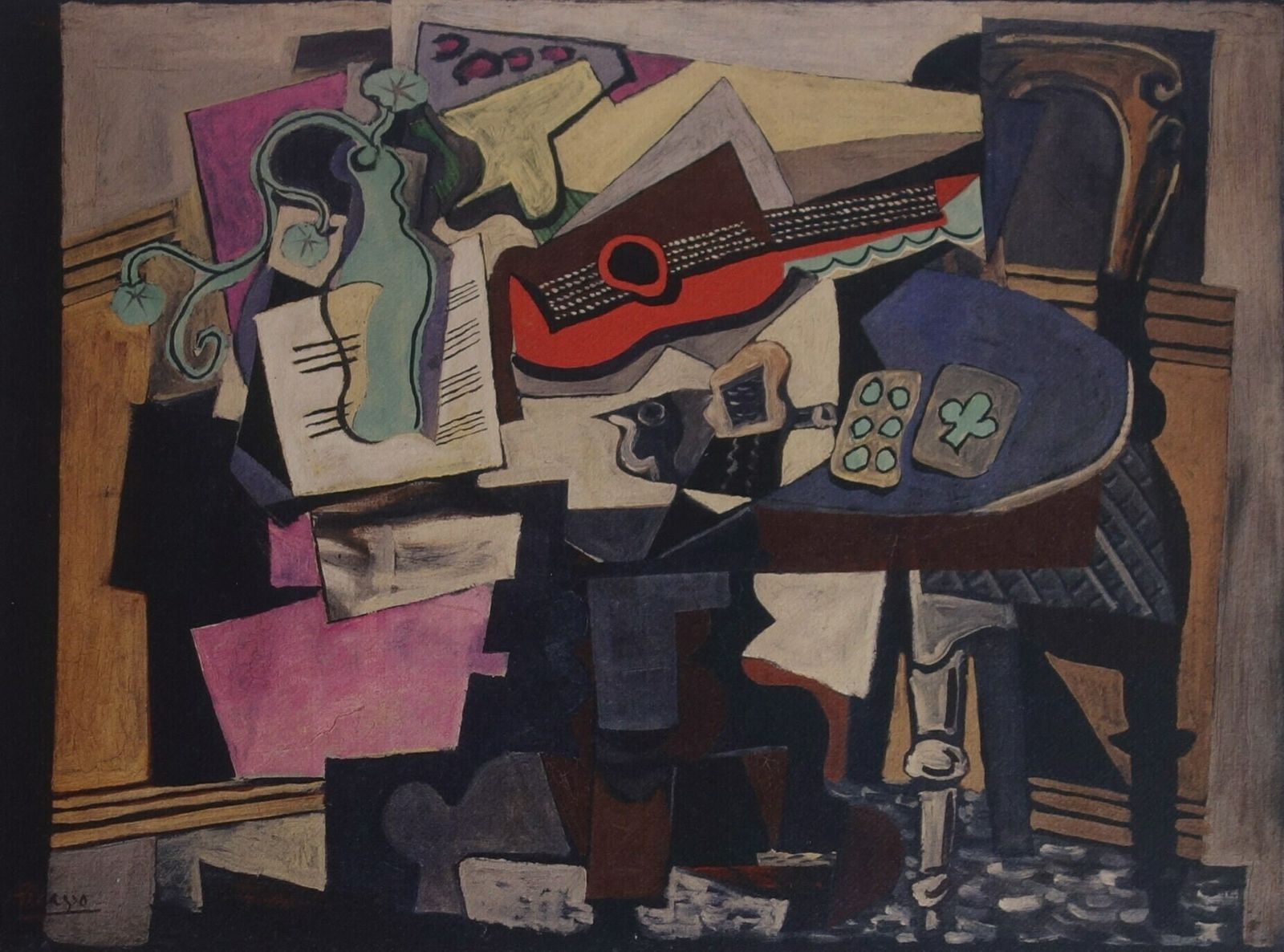 Fine Cubist Limited Edition Print – Still Life, Pablo Picasso, Signed & Numbered photo furniture