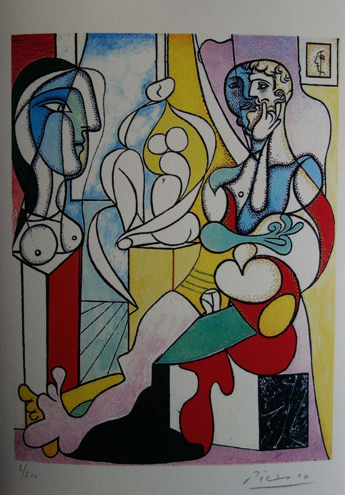 Fine Cubist Limited Edition Print   Nudes, Pablo Picasso, Hand Signed & Stamped