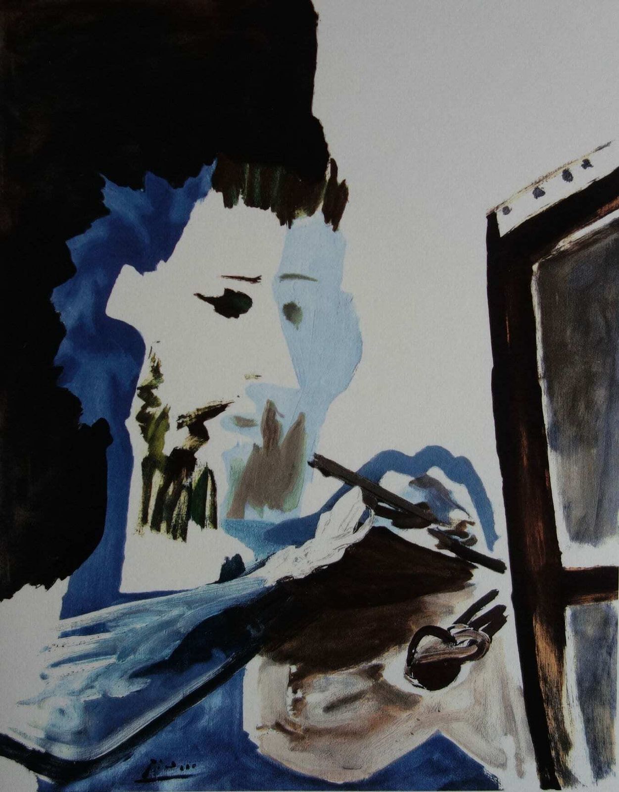 Fine Cubist Limited Edition Print   Portrait Of A Painter, Pablo Picasso, Signed & Stamped photo furniture