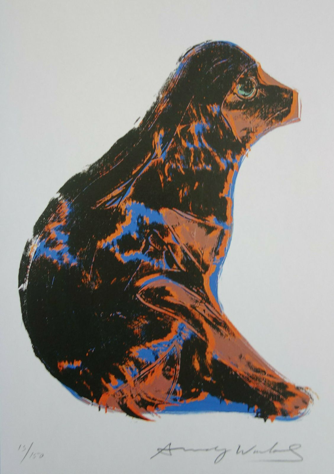 Fine Pop Art Limited Edition Print   Animal Series   Dog, Andy Warhol, Signed & Numbered photo vinterior